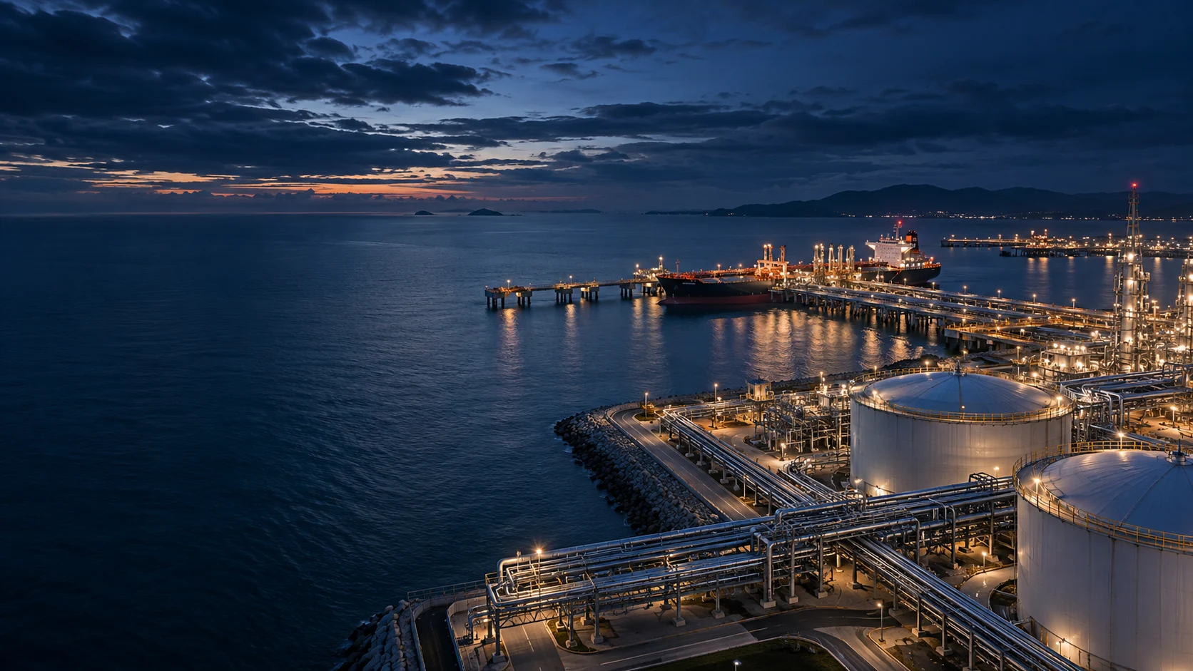 Illustrative storage, terminals & distribution industry scene