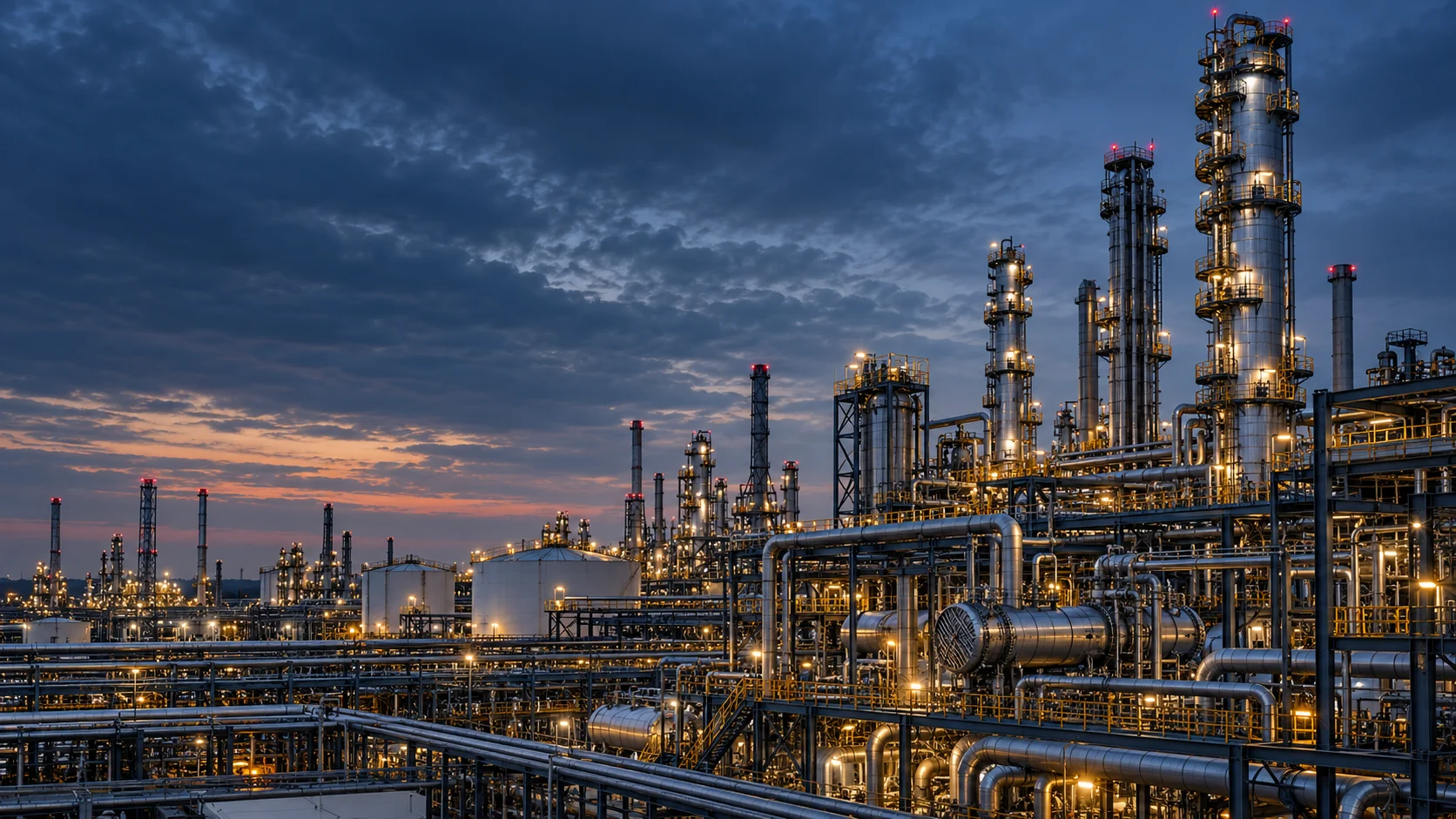 Illustrative refining & processing industry scene